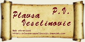 Plavša Veselinović vizit kartica